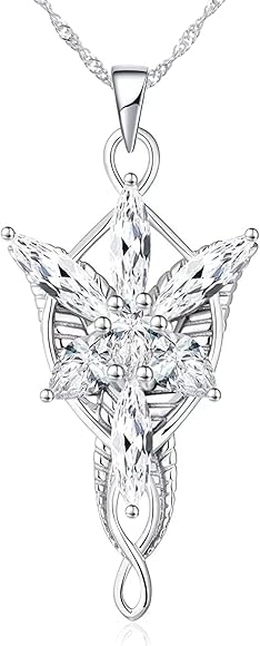 ロード・オブ・ザ・リング　イーブンスターペンダント-スターリングシルバー Amazon | FVLFIL ロード・オブ・ザ・リング Arwen's ネックレス